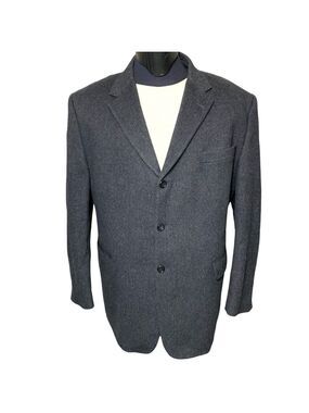 Orvieto Men Sport Coat Sz 48/XL Gray Wool Cashmere Single Breast Blazer Jacket
